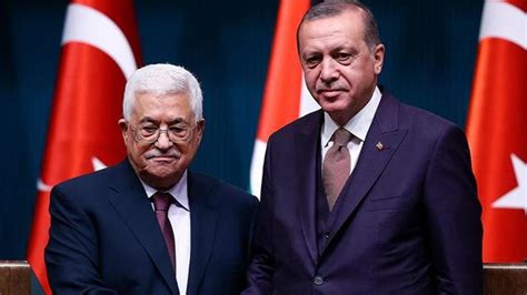 Cumhurbaşkanı Erdoğan Filistin Devlet Başkanı Mahmud Abbas ile görüştü